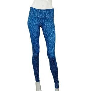 Lululemon Wunder Under Pant Leggings in Samba Snake Blue Size 6